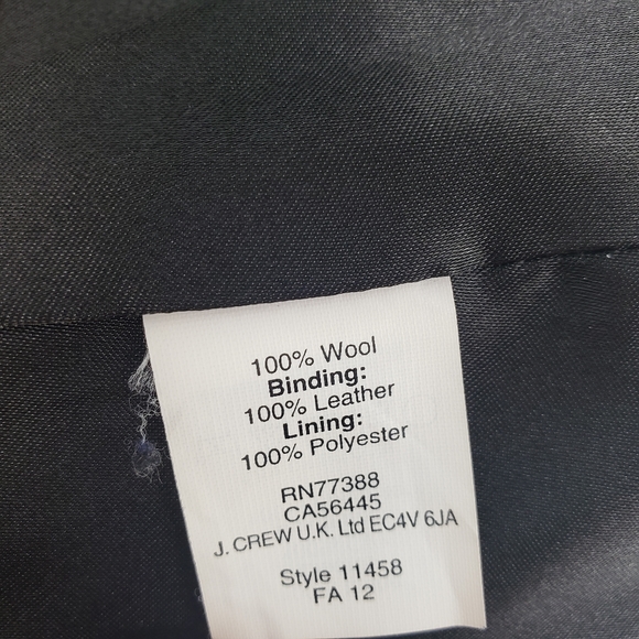 J. Crew Collection Leather Trim Wool Pea Coat - Picture 12 of 12